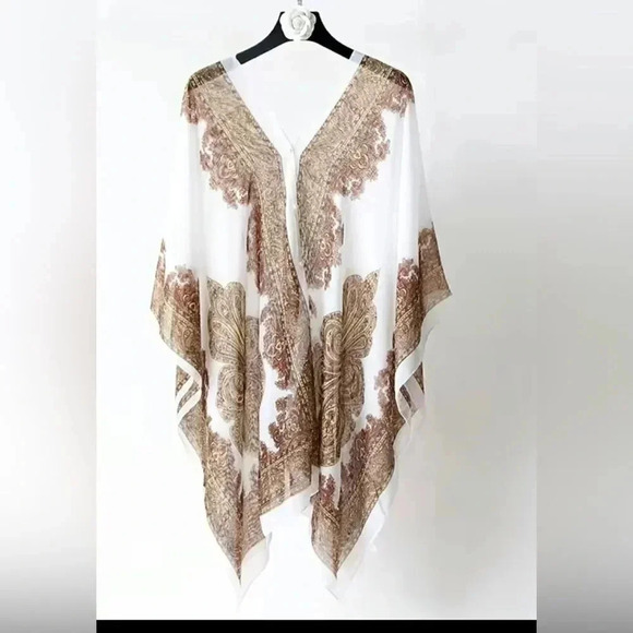 Boho poncho/ summer  swim cover up 
New  one size fits most - Picture 2 of 6